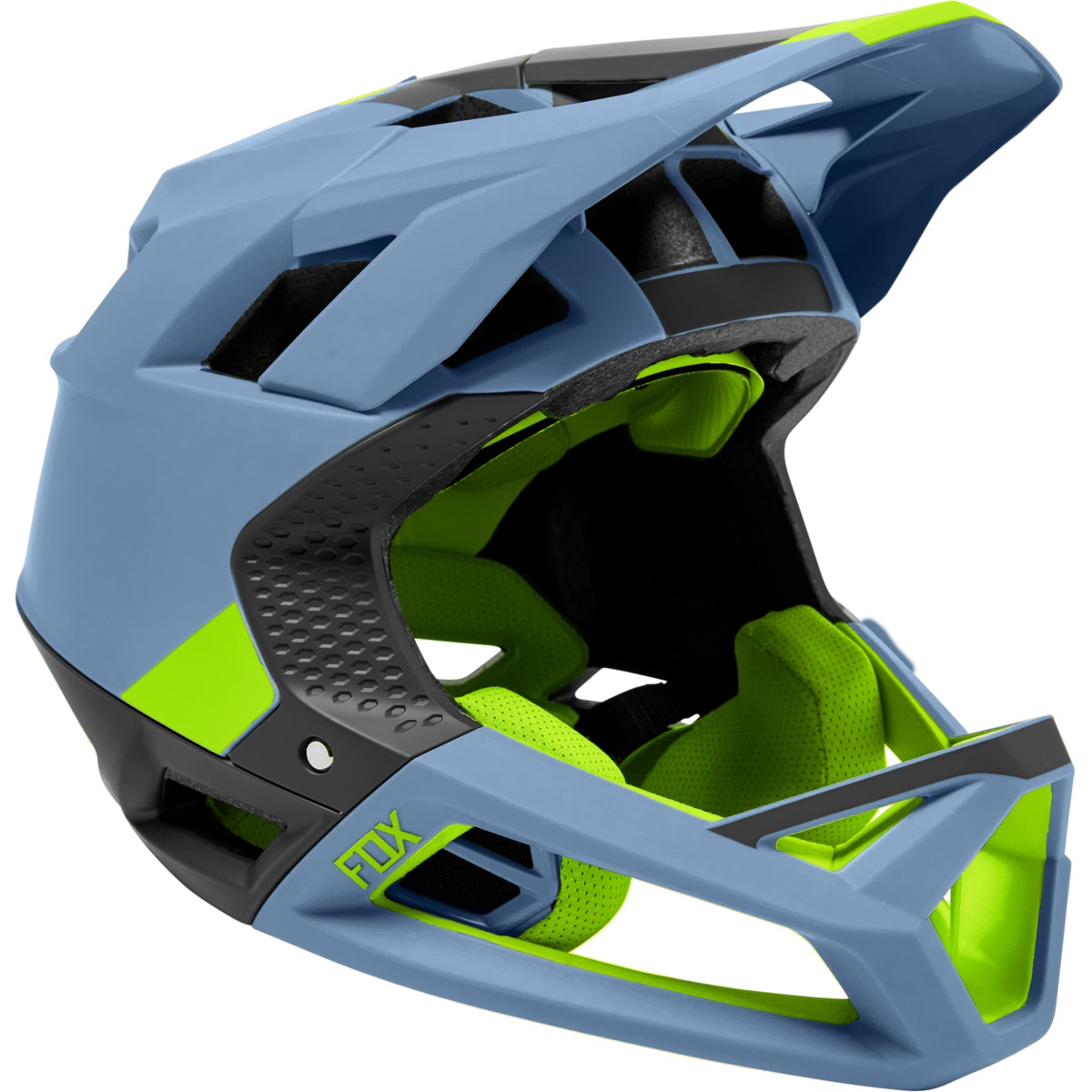 FOX MTB プロフレームヘルメット Mサイズ ブロック ダスティーブルー | ダートフリーク　楽天市場店