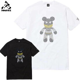 BOUNCE バウンス バットクマ batbear ラインストーンロゴ PREMIUM 半袖 綿100% メンズTシャツ トップス かっこいい おしゃれ 人気 ブランド 大きい ビッグサイズ ストリート系 ITALY