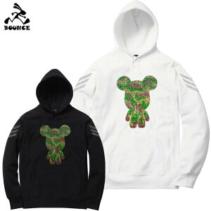 BOUNCE oEX MILITARY BEAR ~^[N} CXg[S ubN zCg t[hp[J[ 100% XEFbgY gbvX   lC uh Xg[gn ITALY