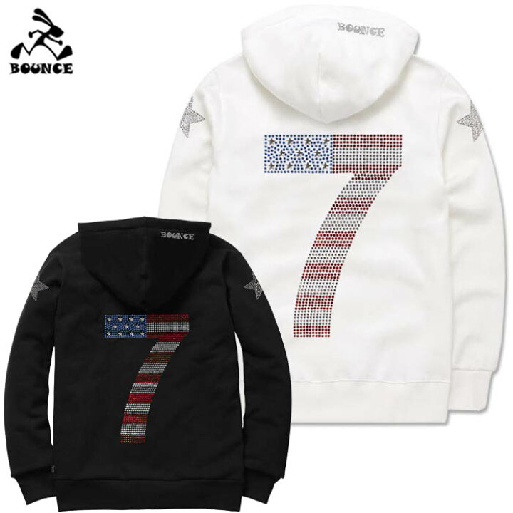楽天市場】BOUNCE バウンス usa アメリカ7番 ラインストーンロゴ 綿100 