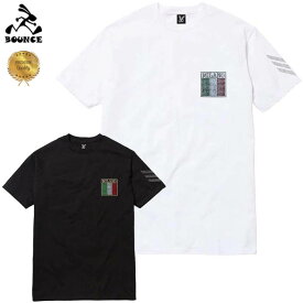 BOUNCE バウンス Italy mirano イラリア ミラノ ラインストーンロゴ PREMIUM 半袖 綿100% メンズTシャツ トップス かっこいい おしゃれ 人気 ブランド 大きい ビッグサイズ ストリート系 ITALY