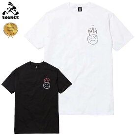 BOUNCE バウンス crown smile クラウン スマイル ラインストーンロゴ PREMIUM 半袖 綿100% メンズTシャツ トップス かっこいい おしゃれ 人気 ブランド 大きい ビッグサイズ ストリート系 ITALY