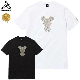 BOUNCE バウンス big silver bear ビッグ シルバ クマ ラインストーンロゴ PREMIUM 半袖 綿100% メンズTシャツ トップス かっこいい おしゃれ 人気 ブランド 大きい ビッグサイズ ストリート系 ITALY