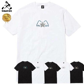 BOUNCE バウンス naka angel 中 天使羽 ラインストーンロゴ PREMIUM 半袖 綿100% メンズTシャツ トップス かっこいい おしゃれ 人気 ブランド 大きい ビッグサイズ ストリート系 ITALY