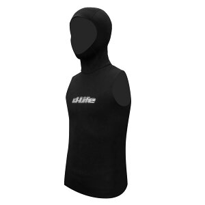 dlife ディライフ 2.5mm フードベスト メンズ フード ベスト スーパーストレッチ 男性用 ダイビング ネオプレーン フード付きベスト フーディベスト スキューバダイビング