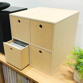 【4マス引出し式CDラック 】/ disk union / ディスクユニオン / CDラック CD収納 CD保管 CDラック 収納ラック 引出し式ラック インテリア CD棚 棚 収納棚 CD 本