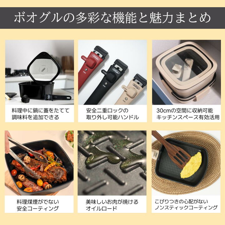 楽天市場】＼お得なクーポン配布中！／ボオグル 22cmグリルパン + 