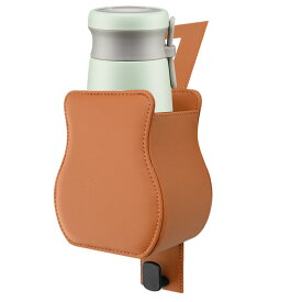 オートカップホルダー | カーカップホルダー 後部座席用 車載オーガナイザー | レザー収納ボックス 水筒 スマホ 鍵 小物 収納 乗用車 トラック RV 対応