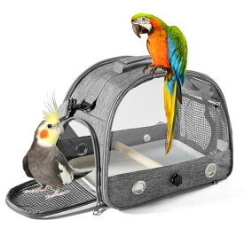 鳥キャリーバッグ 止まり木付き お散歩ケージ 手提げ/肩掛け ペットお出かけ 持ち手付き オウムキャリーバッグ 鳥かご インコ オウム 文鳥 ペット ハムスター うさぎ ケージ お出かけ トラベルケージ 移動用 バード キャリー バードケージ 通気 小動物 旅行 通院 鳥小屋