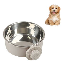 ペットボウル ハンガー ヘルスウォーターボウル 猫 犬 うさぎ 固定 ゲージ用 ペット食器 餌入れ ヘルスウォーターボウル 猫 犬 うさぎ 小動物用 食器 (S,ピンク)