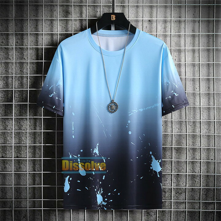 楽天市場】グラデーション Tシャツ メンズ 半袖 接触冷感 トップス  