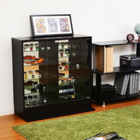 コレクションケース コレクション 棚 ミニカー コレクションキャビネット ケース フィギュアケース ディスプレイケース ラック フィギュア コレクションラック 飾り棚 小物収納 スリム ショーケース 深型 ロータイプ 開き扉タイプ