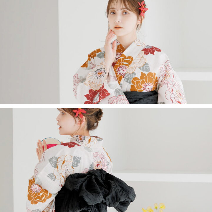 楽天市場】1人で簡単着付け♪はんなり高級浴衣5点セット 浴衣 セット  