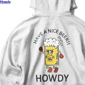 ハウディ Howdy Beer Boy Hoody (ASH) [HWD2003-SW01] メンズ トップス スウェット パーカー プルオーバー