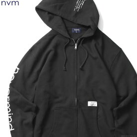 NVM エヌブイエム NVM NEVERMIND Z.PARKA (BLACK) [NVM18A-SW02] メンズ トップス スウェット パーカー ジップアップ