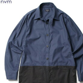 NVM エヌブイエム NVM SHIRTS COAT (NVY×BLK) [NVM18S-JK01] メンズ トップス シャツ 長袖 ネイビー