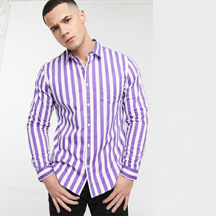 楽天市場 紫色 エスプリ ストライプ シャツ トップス メンズ 代 30代 40代 ファッション コーディネート小さいサイズから大きいサイズまで オシャレ トレンド インポート トレンド セレクトショップ Diva Closet