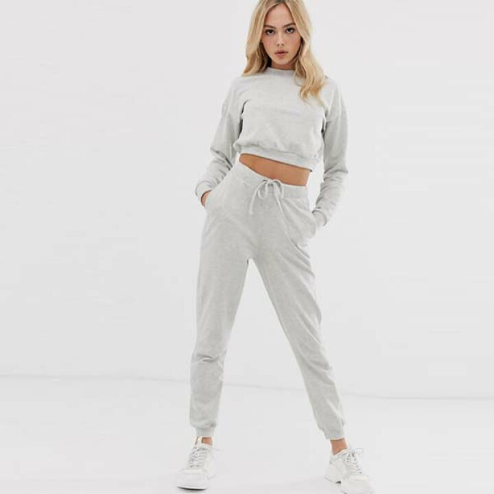 楽天市場 Asos エイソス トラックスーツ クロップド スウェット ネクタイ付き スリム ジョガーパンツ 大人カジュアル レディース セットアップ インポート ブランド セレクトショップ Diva Closet
