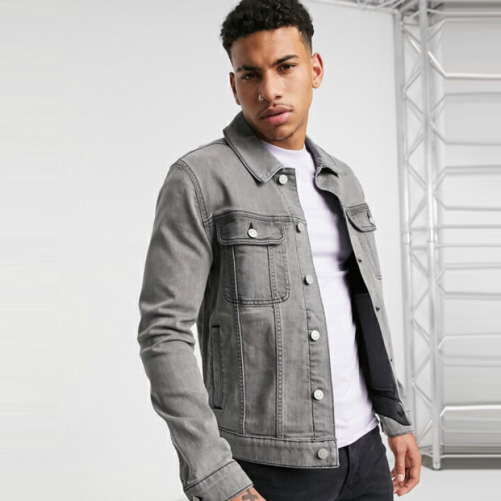 楽天市場 Asos Asos エイソス メンズ Asos Design グレー スキニー デニム ジャケット 大きいサイズ インポート エクストリームスーパースキニーフィット スウェットパンツ ジーンズ ジーパン 代 30代 40代 ファッション コーディネート セレクトショップ Diva Closet