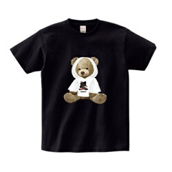 フォトtフォトTフォトプリントベアプリントTシャツブラックホワイト半袖T-shirtsコットンシャツ黒大人メンズ男性オシャレ40代30代プリントtシャツフォトプリントメンズtシャツ大きいサイズレディースフォトTシャツedmフェスファッション