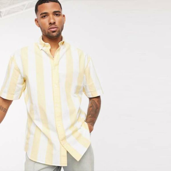 楽天市場 Jack Jones Originals 縦 ストライプ シャツ イエロー メンズ 男性 小さいサイズから大きいサイズまで 代 30代 40代 ファッション コーディネート セレクトショップ Diva Closet