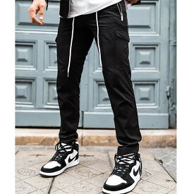 DECEPTION(ディセプション)ブラック　カーゴ　パンツ パンツ 日本未入荷 インポートブランド 20代 30代 40代 メンズ　男性　スリム　タイト