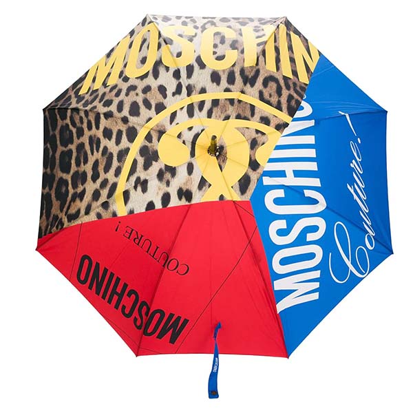 モスキーノ　Moschino ロゴレオパード　マルチパネル　プリント 傘　umbrella ハイブランド インポート ブランド ファッション 30代　 20代　40代 | セレクトショップ　Diva　Closet