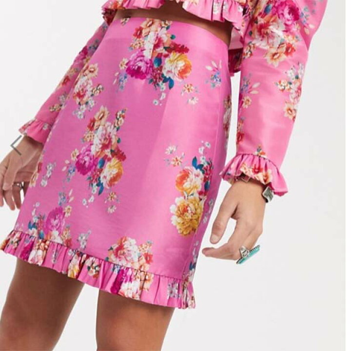 楽天市場 Asos Design ミニスカート ピンク 花柄 プリント コーディネート レディース 女性 代 30代 40代 インポート ブランド セレクトショップ Diva Closet