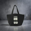 イヌグッズ ネコグッズ クマグッズ 3D刺繍 ミニトート お散歩バッグ デリバッグ エコバッグ　お買い物バッグ　アウトドア オシャレ 40代 30代 コーディネート ファッション トレンド 最新 人気 もこもこ クマ 　京都のセレクトショップdivacloset