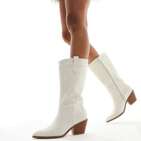 グラマラス Glamorous グラマラス ウエスタン ニー ブーツ (オフホワイト マイクロ) 靴 レディース 女性 インポートブランド 小さいサイズから大きいサイズまで