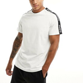 Hugo Bodywear スポーティなロゴ T シャツ、ホワイト トップス メンズ 男性 インポートブランド 小さいサイズから大きいサイズまで