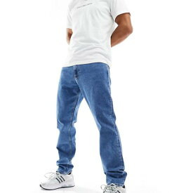 カルバンクラインジーンズ Calvin Klein Jeans Calvin Klein Jeans ミッドウォッシュのオーセンティック ストレート ジーンズ パンツ ボトム メンズ 男性 インポートブランド 小さいサイズから大きいサイズまで