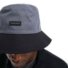カルバンクライン Calvin Klein Calvin Klein カラーブロッキング バケット ハット、グレー/ブラック 帽子 メンズ 男性 インポートブランド