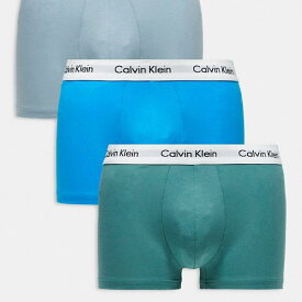 カルバンクライン Calvin Klein Calvin Klein ローライズ コットン ストレッチ トランクス 3 パック (マルチ) アンダーウェア 下着 メンズ 男性 インポートブランド