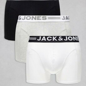 ジャックアンドジョーンズ Jack & Jones Jack & Jones 3 パック トランク マルチ 下着 メンズ 男性 インポートブランド 小さいサイズから大きいサイズまで