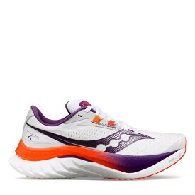 Saucony Endorphin Speed 4 ニュートラル ランニング トレーナー (白と紫) 靴 レディース 女性 インポートブランド 小さいサイズから大きいサイズまで