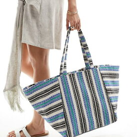 アクセサライズ Accessorize ブルーのストライプ トート バッグをアクセサリーします。 鞄 レディース 女性 インポートブランド
