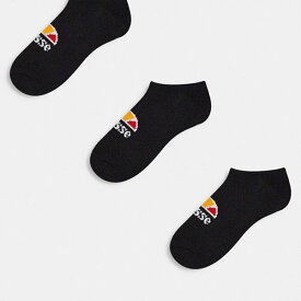 エレッセ ellesse Ellesse Ellesse アンクル ソックス 3 パック、ブラック 靴下 レディース 女性 インポートブランド 小さいサイズから大きいサイズまで