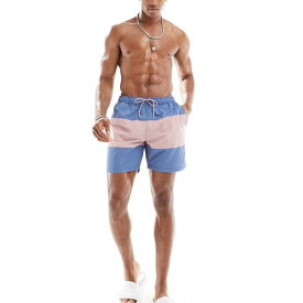 ファーラー Farah Farah Colbert パネル スイムショーツ ブルー 水着 メンズ 男性 インポートブランド 小さいサイズから大きいサイズまで