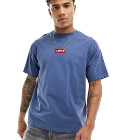 リーバイス Levi's 中央にバットウィングのロゴが入ったネイビーの Levi's T シャツ トップス メンズ 男性 インポートブランド 小さいサイズから大きいサイズまで