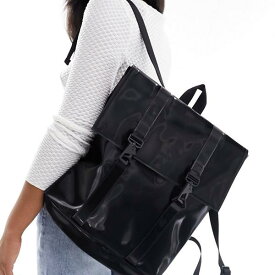 レインズ RAINS レインズMSNミニユニセックス防水バックパック、光沢のあるブラック、ASOS限定 鞄 レディース 女性 インポートブランド