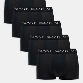 ガント Gant GANT ロゴウエストバンド付きトランクス 5パック ブラック 下着 メンズ 男性 インポートブランド 小さいサイズから大きいサイズまで