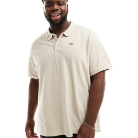 リーバイス Levi's リーバイスのビッグ＆トールポロシャツ（タン色の小さなロゴ付き） トップス メンズ 男性 インポートブランド 小さいサイズから大きいサイズまで