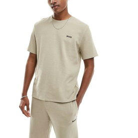 ボス ボディウェア ワッフル Tシャツ コーデ ベージュ トップス メンズ 男性 インポートブランド 小さいサイズから大きいサイズまで