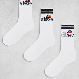 エレッセ ellesse Ellesse エレッセ ソックス 3足組 ホワイト 靴下 レディース 女性 インポートブランド 小さいサイズから大きいサイズまで