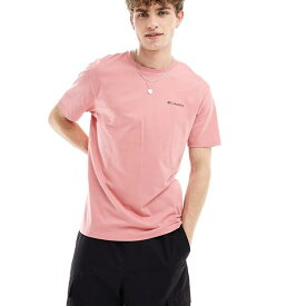 コロンビア Columbia コロンビア ノース カスケーズ バックプリント T シャツ ピンク トップス メンズ 男性 インポートブランド 小さいサイズから大きいサイズまで