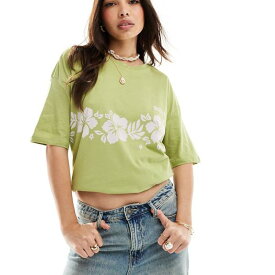 ビラボンのメイクイットトロピカルTシャツ（グリーン） トップス レディース 女性 インポートブランド 小さいサイズから大きいサイズまで