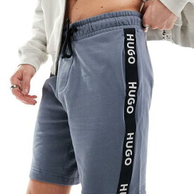 Hugo Bodywear スポーツ ロゴ ショーツ ブルー パンツ ボトム メンズ 男性 インポートブランド 小さいサイズから大きいサイズまで