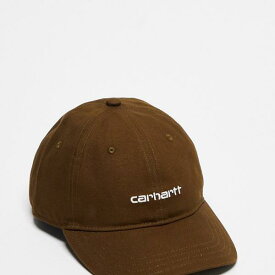 カーハート Carhartt WIP Carhartt Carhartt WIP スクリプトキャップ ブラウン 帽子 レディース 女性 インポートブランド