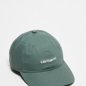 カーハート Carhartt WIP Carhartt カーハート WIP スクリプト キャップ グリーン 帽子 レディース 女性 インポートブランド